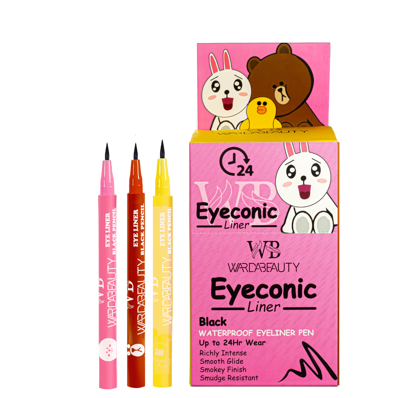 Підводка для очей водостійка Warda Beauty Eyeconic Liner Чорна