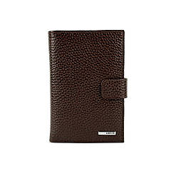 Шкіряне чоловіче портмоне з відділенням для паспорту Karya 0405-04 коричневий