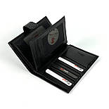 Шкіряне чоловіче портмоне з відділенням для паспорту Karya 0405-53 черный, фото 4