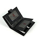 Шкіряне чоловіче портмоне з відділенням для паспорту Karya 0405-53 черный, фото 5