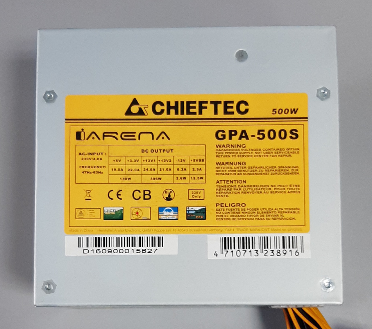 Блок живлення 500 W Chieftec GPA-500S БВ