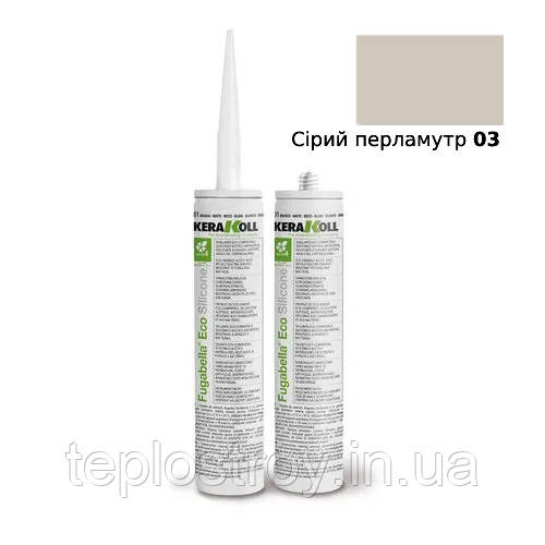 Силіконовий герметик Fugabella Eco Silicone 03 (Сірий перламутр) 310 мл