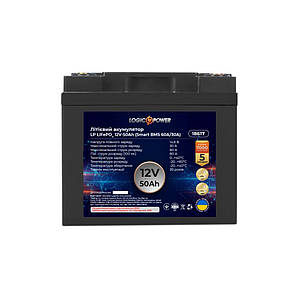 LogicPower LiFePO4 12V - 50 Ah (Smart BMS 60A/30А), фото 1
