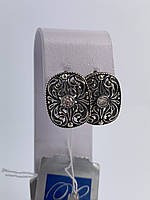Серьги серебряные с вставкой куб.циркония