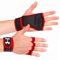 Перчатки накладки для поднятия веса ВС-9992 L Черно-красный (35429002)