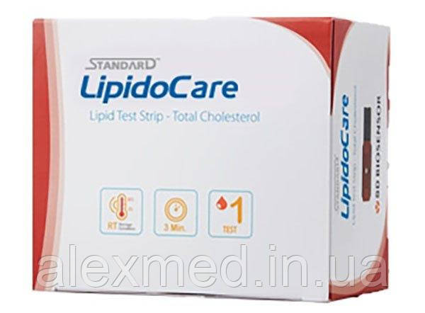 Тест-смужки SD BIOSENSOR на загальній холестерин LipidoCare 25 шт.
