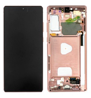Дисплей для Samsung GH82-23495B N980 | N981 Galaxy Note 20 c сенсором в рамке (Бронзовый) Сервисный оригинал