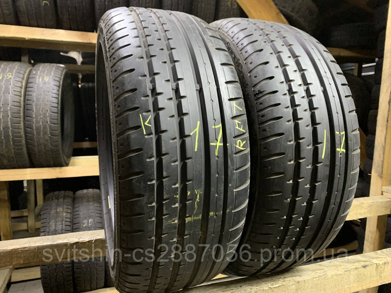 Шини літо 225/45R17 Continental SportContact 2 SSR 7мм 17рік RFT, фото 1