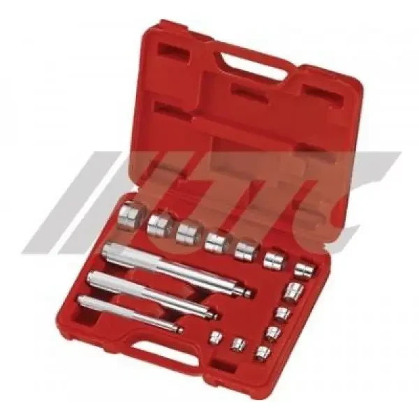 Набір оправок для запресовування сальників, підшипників і сайлентблоків 16ед., фото 1