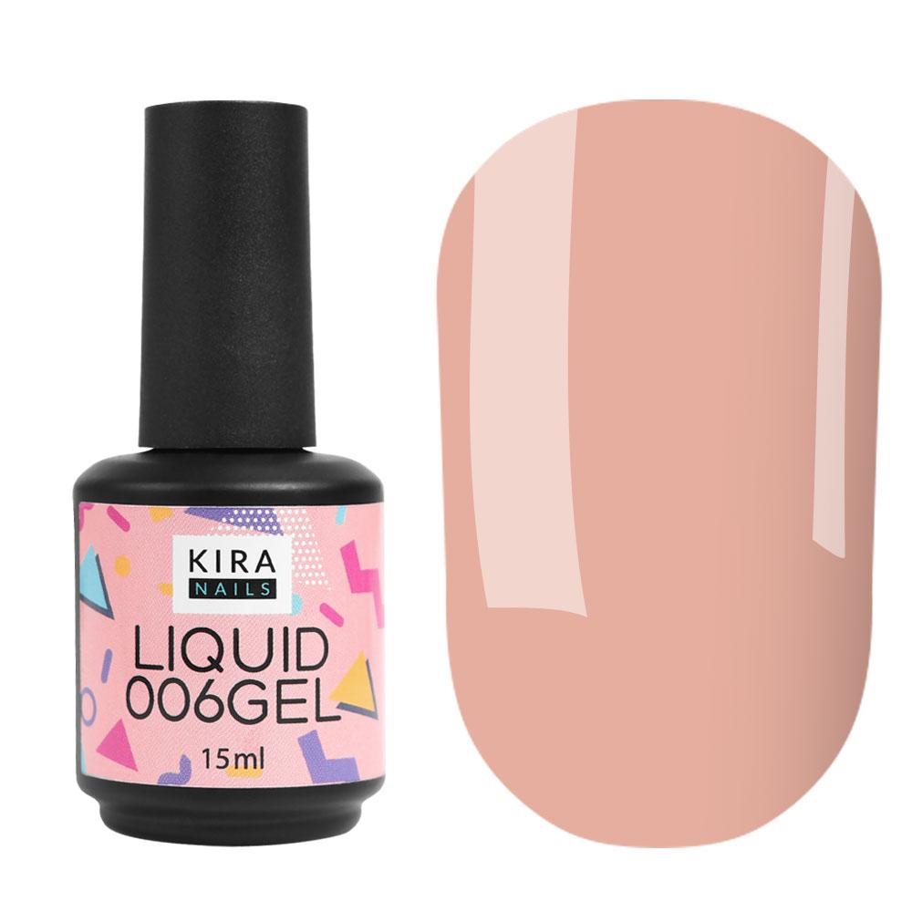 Kira Nails Liquid Gel 006, 15 мл, рожево-персиковий