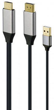 Перехідник Cablexpert HDMI to DP Grey (A-HDMIM-DPM-01)