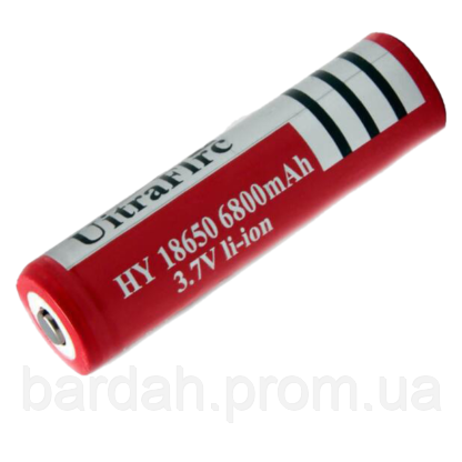 Аккумулятор UltraFire Li-ion 18650 6800 mAh 3.7-4.2V перезаряжаемый - фото 1 - id-p1714857408