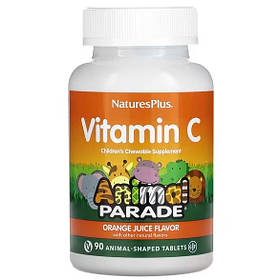 Вітамін С смак натурального апельсинового соку Animal Parade NaturesPlus, 90 таблеток