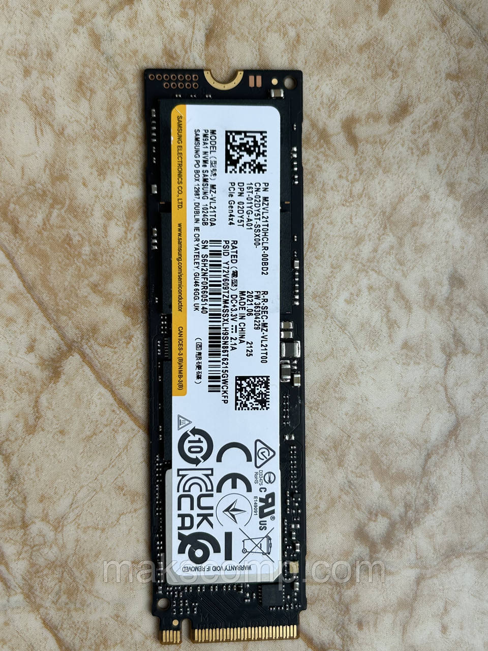 SSD Samsung PM9A1 (980 pro) 1TB m.2 2280 MLC NVMe PCIe® Gen4 x4