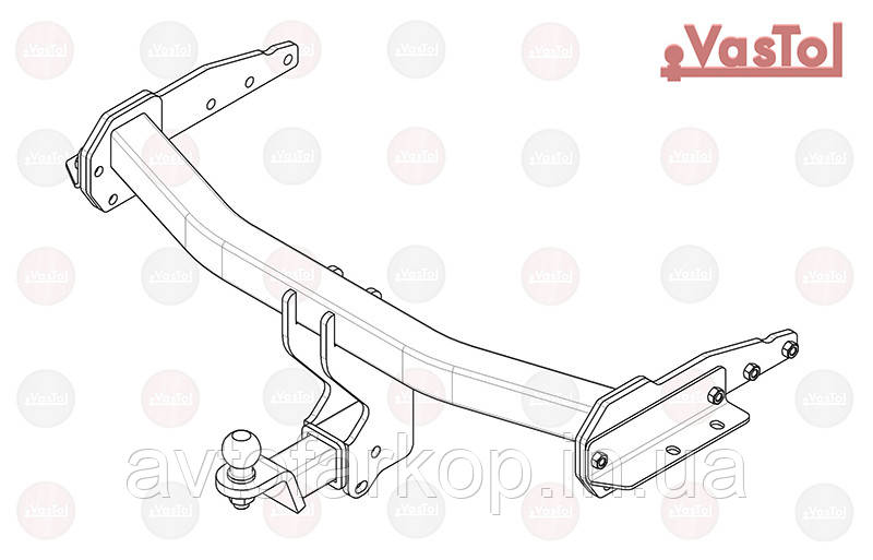 Фаркоп Jeep Grand Cherokee (WK2) (2010-2021) (Фаркоп Джип Гранд Черокі)VasTol, фото 1
