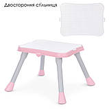 Стільчик-трансформер для годування Bambi 3в1 (столик для конструктора) M 5672-8 Рожевий, фото 5