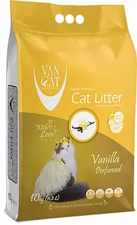 Наповнювач для котячого туалету Van Cat Super Premium Quality Vanilla Бентонітовий грудкувальний 10 кг