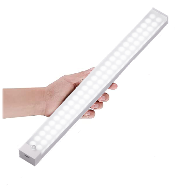 Бездротова світлодіодна LED-лампа з датчиком руху Plutus-Quinn Y190 |  Біле світло 54 LED | 40 см