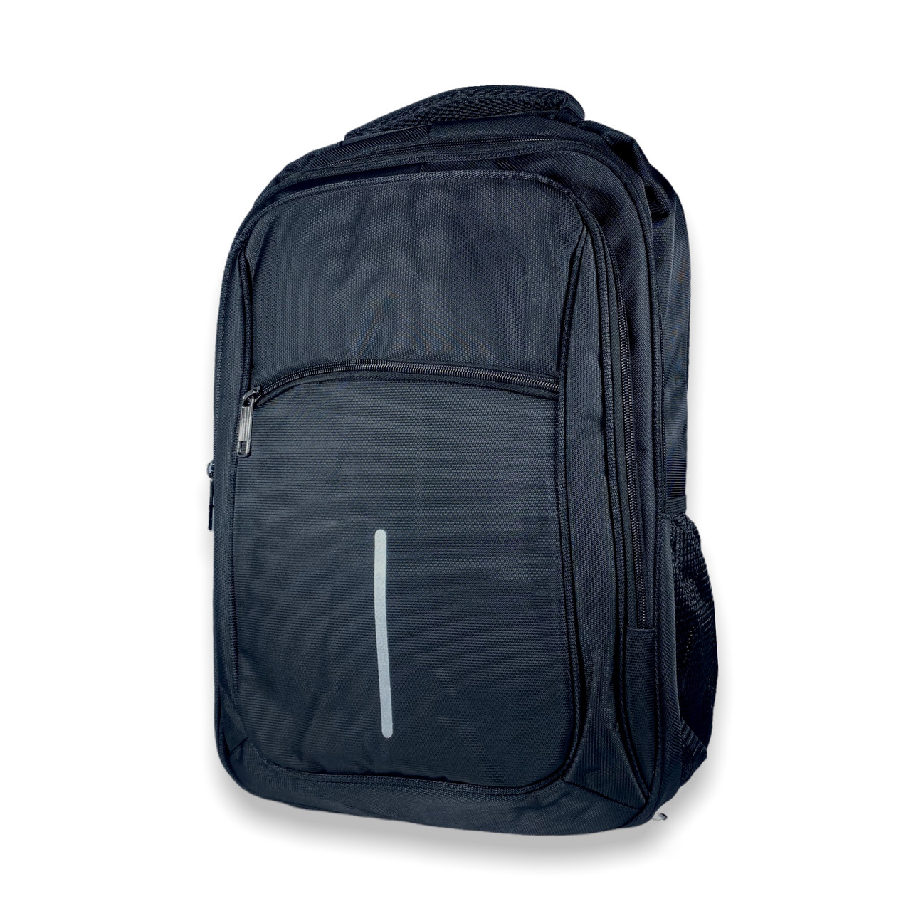 Міський рюкзак 33 л, три відділи, USB роз'єм + кабель, фронтальна кишеня розмір: 45*35*21 см, чорний