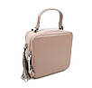 Жіноча сумка натуральна шкіра Galanty Квадратна 18×9×18 см Рожева, фото 3