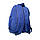 Брезентовий рюкзак, 18 л, три відділення, бічні кишені, фронтальні кишені, розміри 40*30*15 см, синій, фото 3