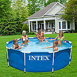 Каркасний басейн 305x76 см Intex 28200, Metal Frame Pool, круглий, 4485л, фото 4