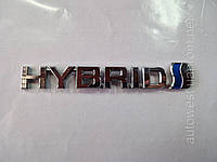 Значок хромированный логотип эмблема надпись HYBRID