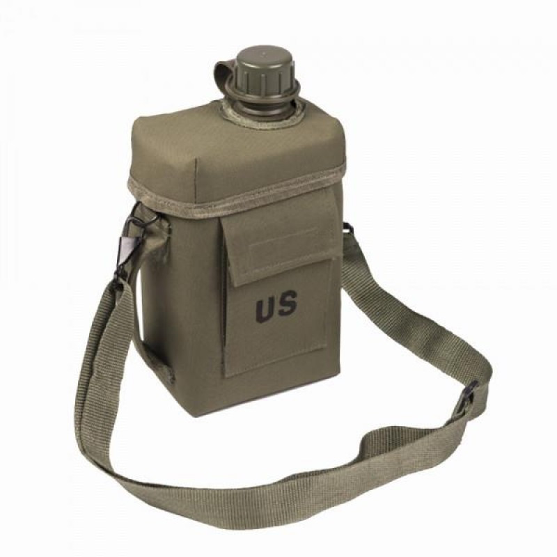 Фляга 2 літри з чохлом і ременем MIL-TEC Patrol Olive 14514001, фото 1