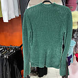 Жіночий теплий светр стійка зелень, фото 3
