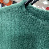 Жіночий теплий светр стійка зелень, фото 2