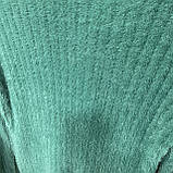 Жіночий теплий светр стійка зелень, фото 4