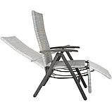Розкладне крісло шезлонг для відпочинку з ротангу алюміній, фото 4