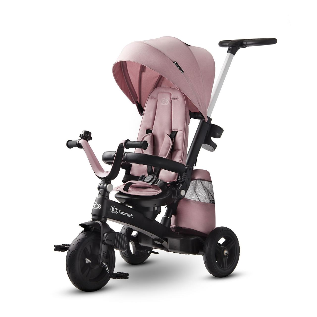 Триколісний велосипед KiderKraft EASYTWIST Mauvelous Pink для дітей від 9 місяців до 5 років, вага 10 кг, фото 1