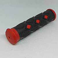 Грипси велосипедні двоколірні гумові (пара) 128 мм.