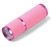 УФ ліхтарик для сушіння гель лаку нігтів для манікюру та педикюру на батарейках Рожевий