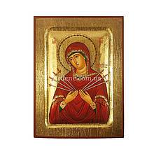 Писана ікона Божа Матір Семистрільна 16,5 Х 22,5 см
