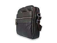 Чоловіча сумка через плече з натуральної шкіри Dr.Bond G6625 два відділи розмір 20*18*7см коричнева