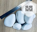 Натуральний камінь для декору, Фракція Біла Мармурова галька 60-100 мм 25кг, фото 5