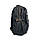 Рюкзак брезентовий середнього розміру 98208EP, два відділи, фронтальні кишені розмір 40*30*15см чорний, фото 4