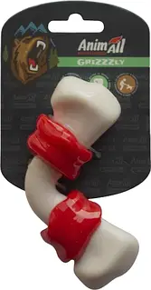 Іграшка AnimAll GrizZzly зігнута кісточка 12.5х6.1х3.7 см Red/white (6914068019932)