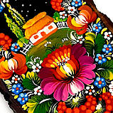 Картина на зрізі дерева панно на стіну сувенір Петриківський розпис 29x15см ЛІТНІЙ ПЕЙЗАЖ інтер'єр Україна, фото 6