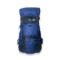 Тактичний, туристичний рюкзак T04 одне відділення  фронтальні кишені, бокові кишені, розмір: 80*45*25см синій