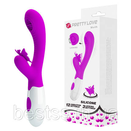 Вібратор - Pretty Love Moth Clitoris Vibrator Purple, фото 1