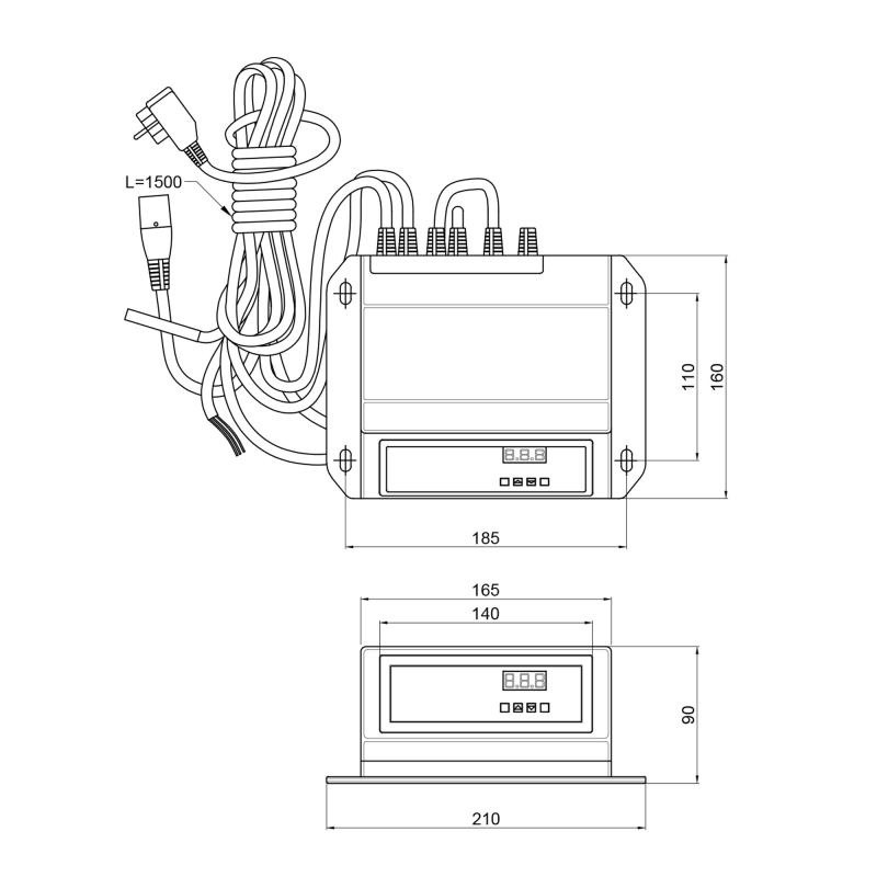 Контроллер Thermo Alliance TA72v2PID для управления вентилятором, насосом ЦО, ГВС, комнатным термостатом - фото 2 - id-p1765984510