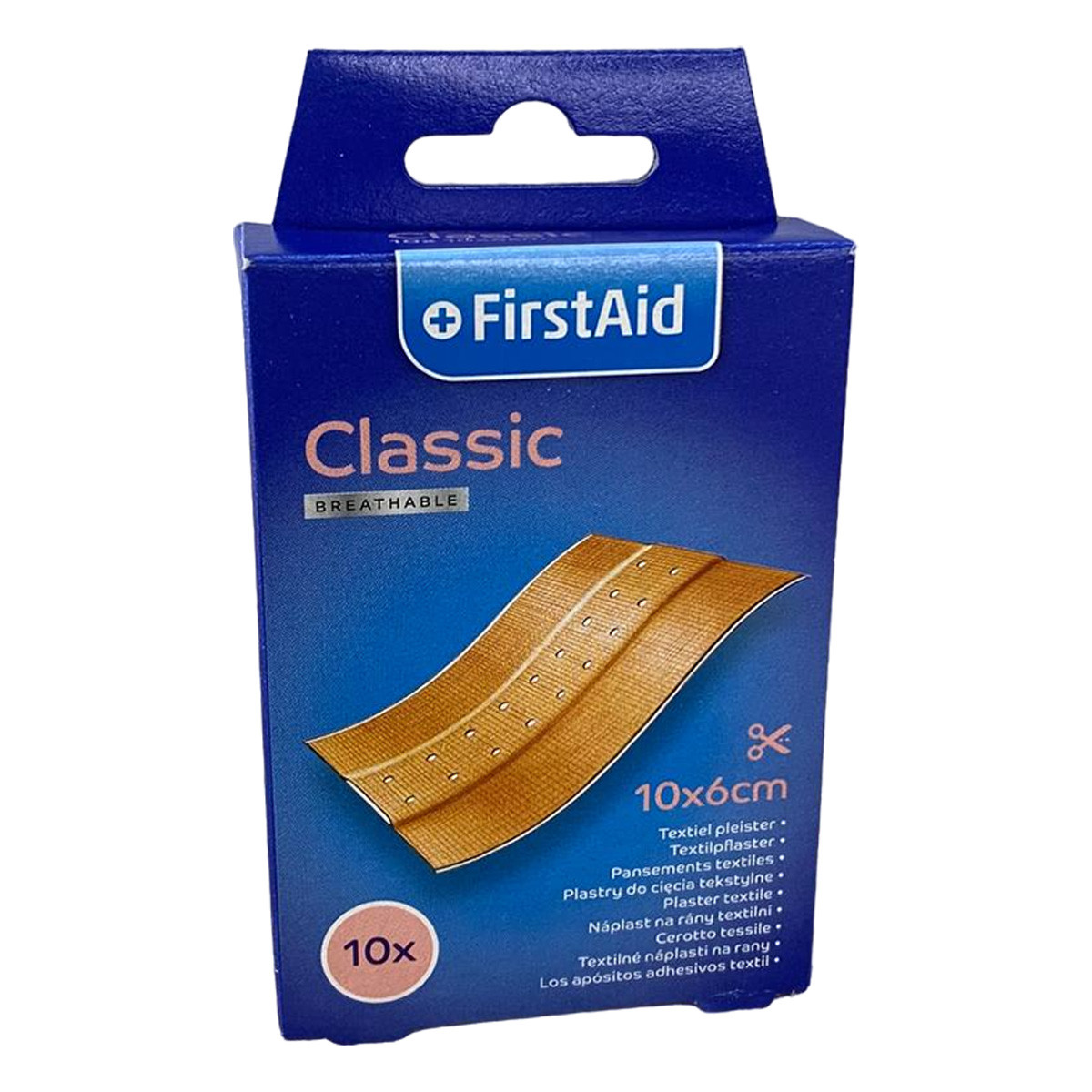 Пластир для ран FirstАid classic 10х6 cm текстильний Бежевий, фото 1