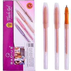 Гелева ручка Radius Flash Gel золото, 12 шт.