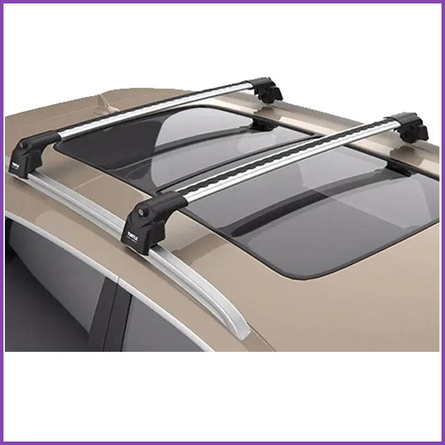 Багажник на крышу Volvo XC60 2009- на интегрированные рейлинги серый Turtle - фото 1 - id-p1626121651