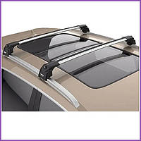 Багажник на крышу Suzuki Grand Vitara 2016- на интегрированные рейлинги серый Turtle