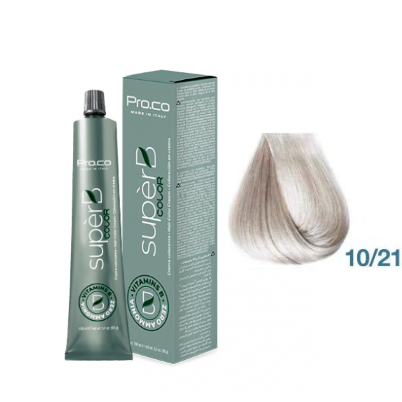Фарба для волосся безаміачна Pro.Color Super B Color Cream №10.21 Lightest Violet Ash Blond 100 мл, фото 1