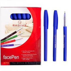 Ручка кулькова Radius Face Pen синя, 50 шт.